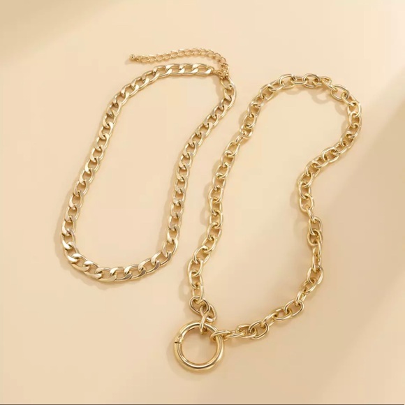 Miami Cuban Chunky Chain Necklace Set - Picture 3 of 6